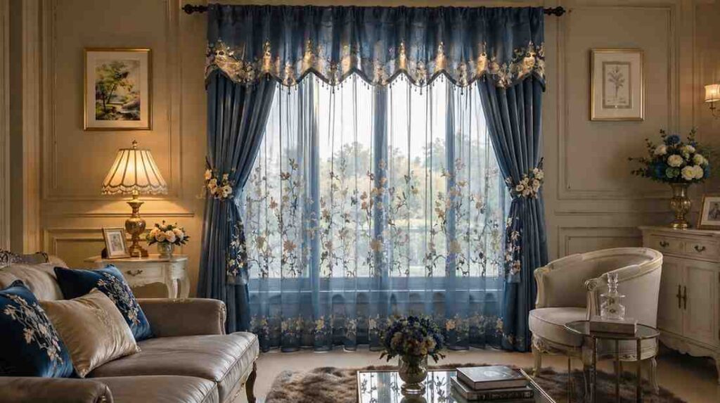 Embroidery curtains