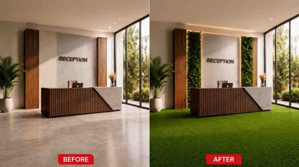 Reception-Before-after